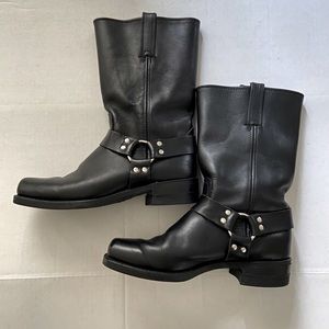 Men’s Frye Harness Black Motorcycle Boots 11.5